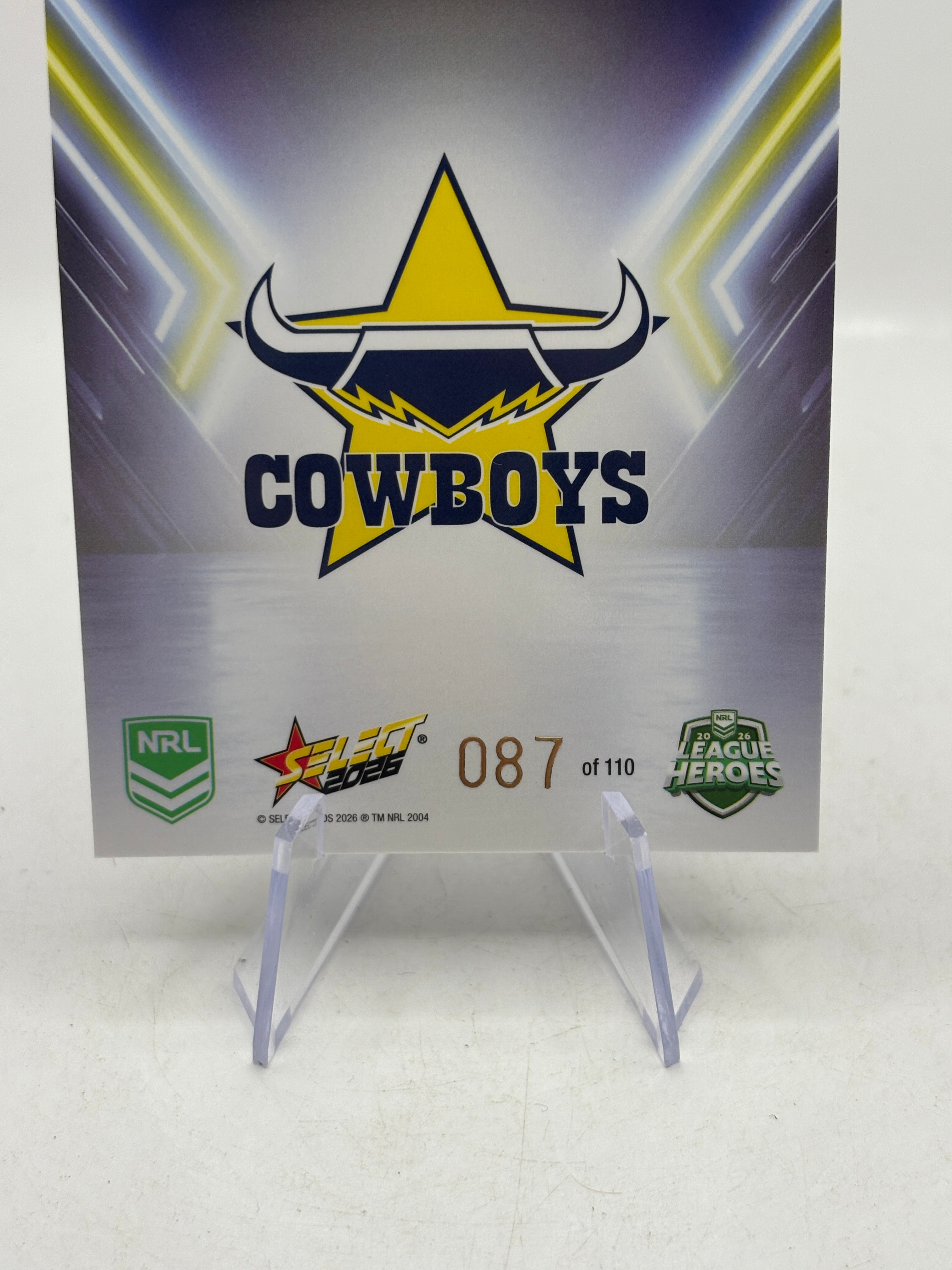 2026 Select NRL - PM48 Zac Laybutt 087/110 Cowboys, photo 4
